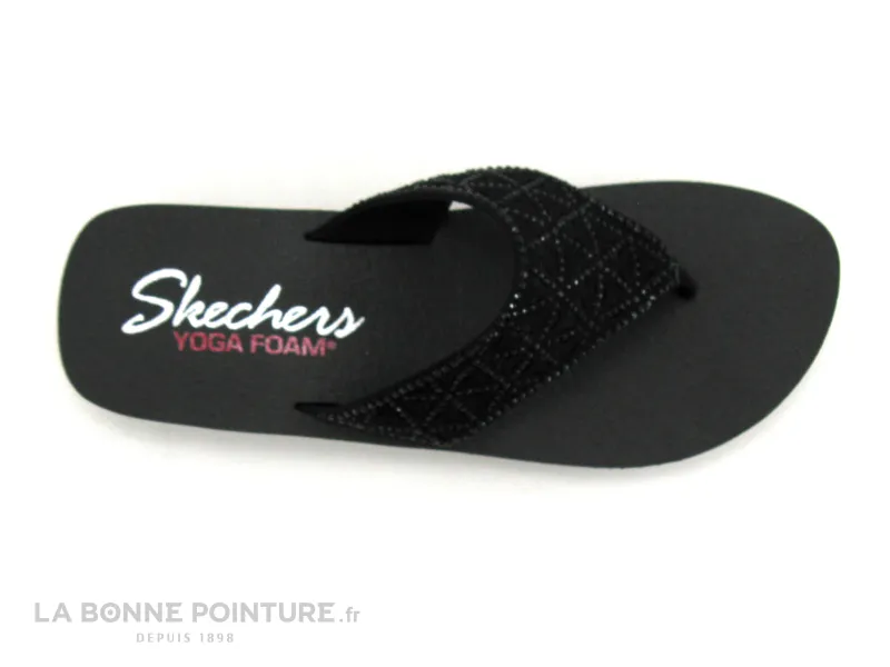 Achat chaussures Skechers Femme Entre-doigts, vente Skechers Vinyasa glass star - 31611 - Tong noire Femme