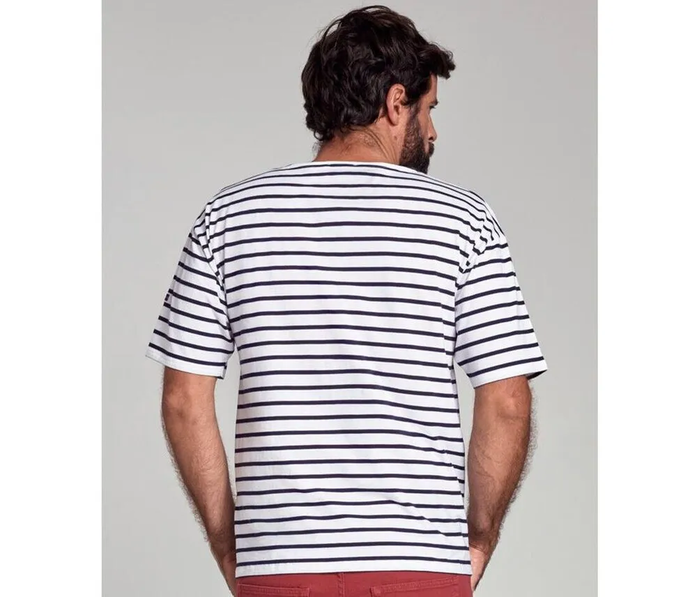 Armor lux AM100 - Marinière Homme Légère Manches Courtes Col Bateau