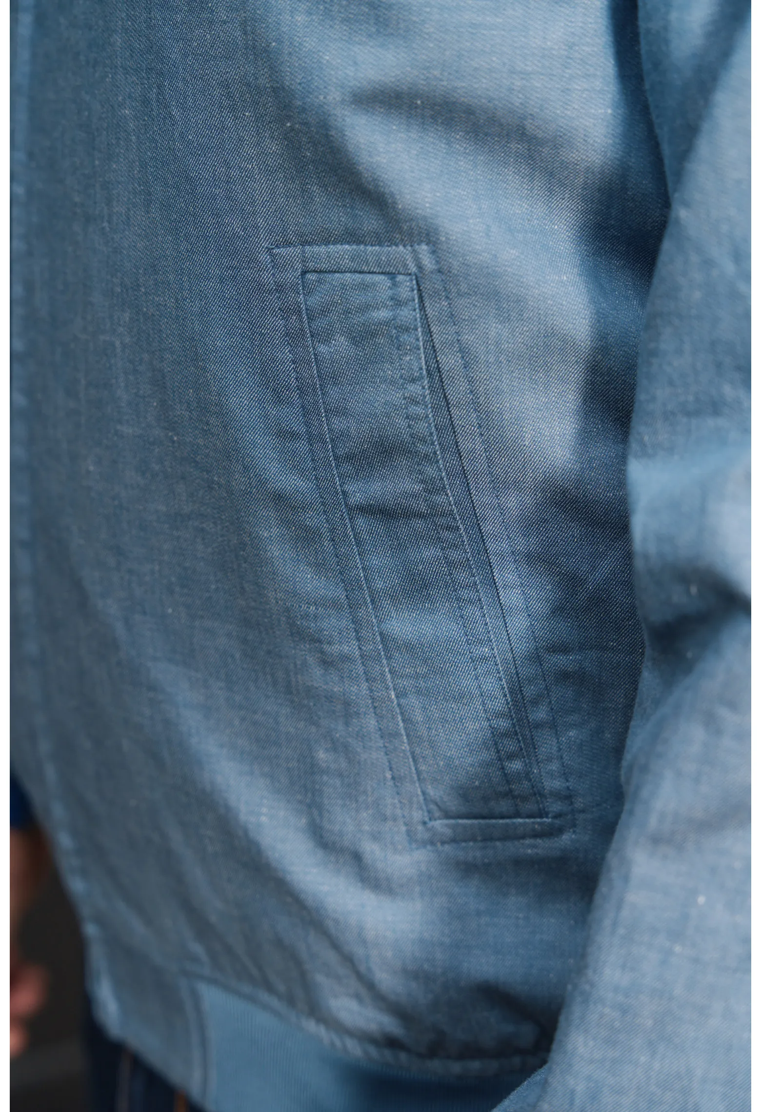 Blouson lin HANOT bleu clair Couleur Bleu Taille 44