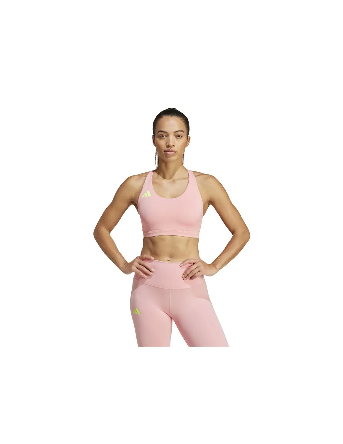 Brassiere de sport adidas Femme Adizero Essentials Run Medium Support Pink