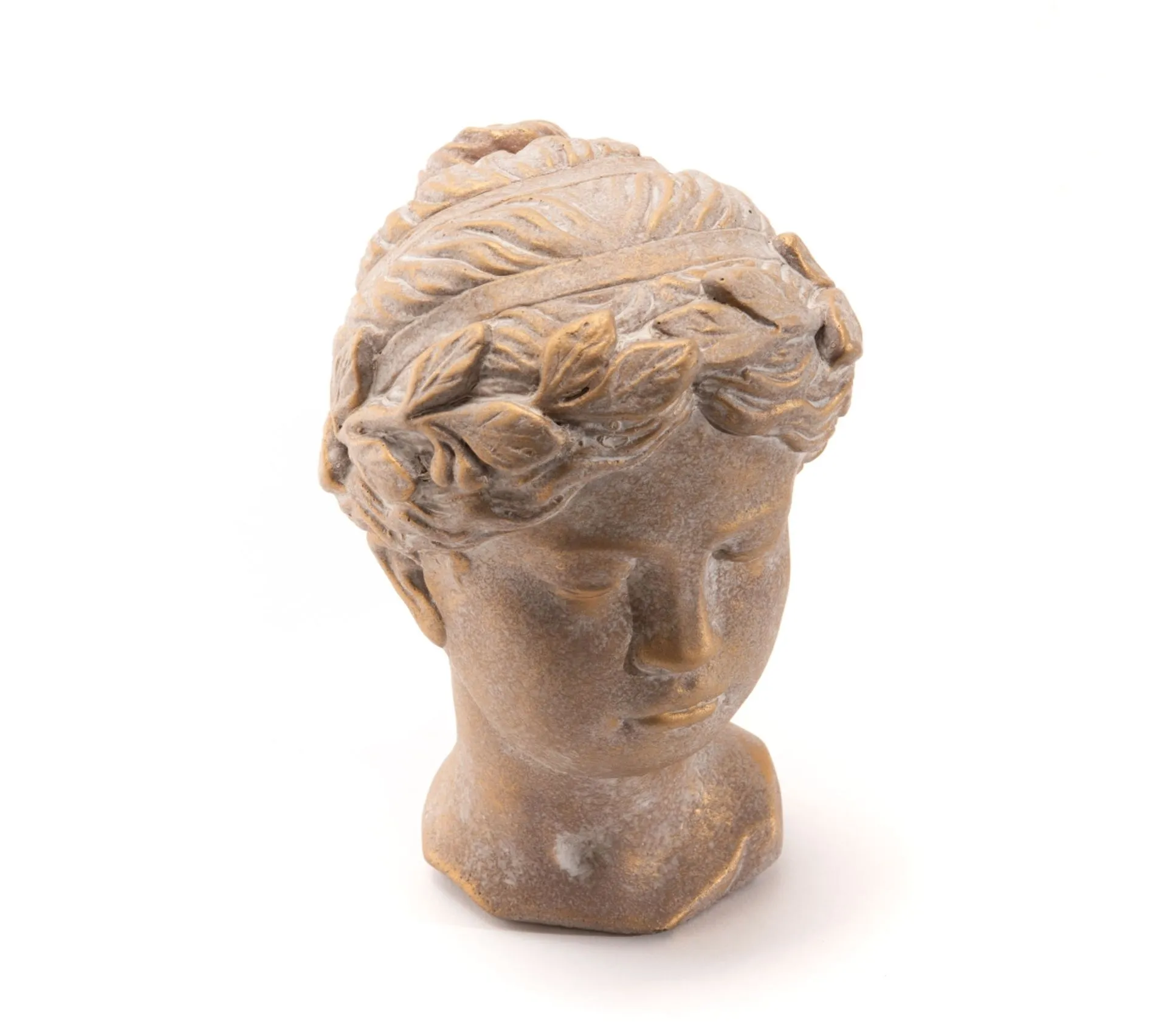 Buste Femme En Pierre Doré