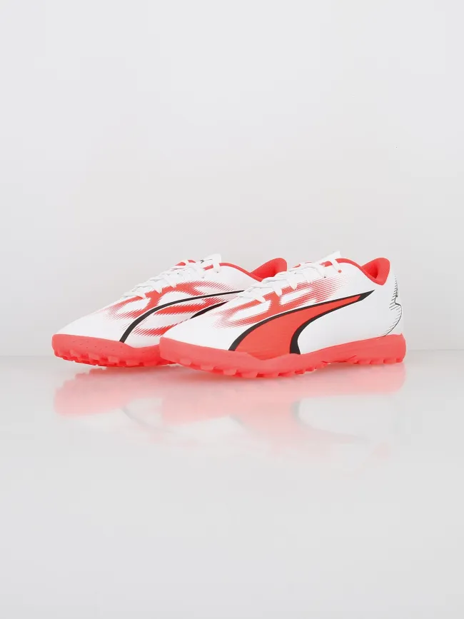 Chaussures de football ultra play tt blanc rouge homme - Puma | wimod