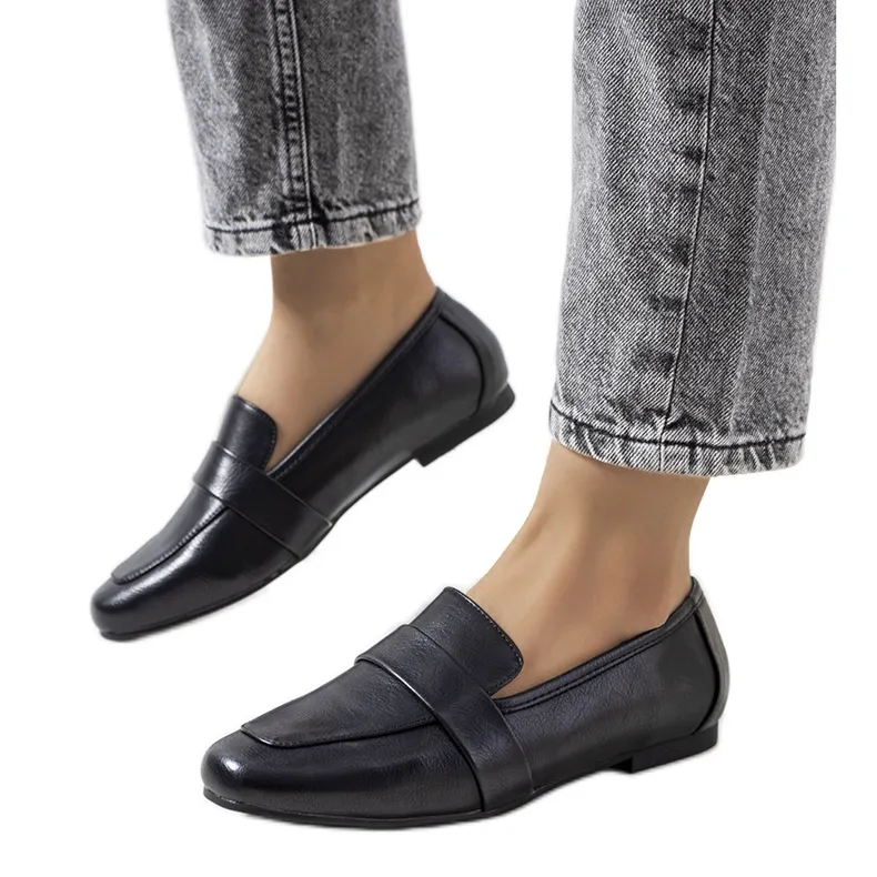Chaussures en cuir noir d'Ouden le noir