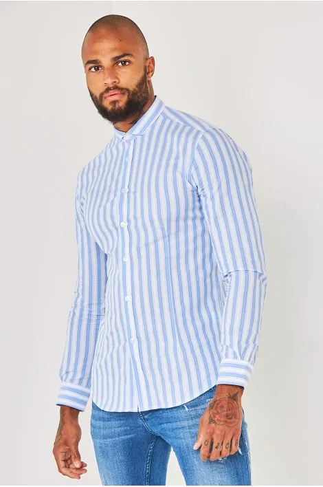Chemise bleu/blanc rayée