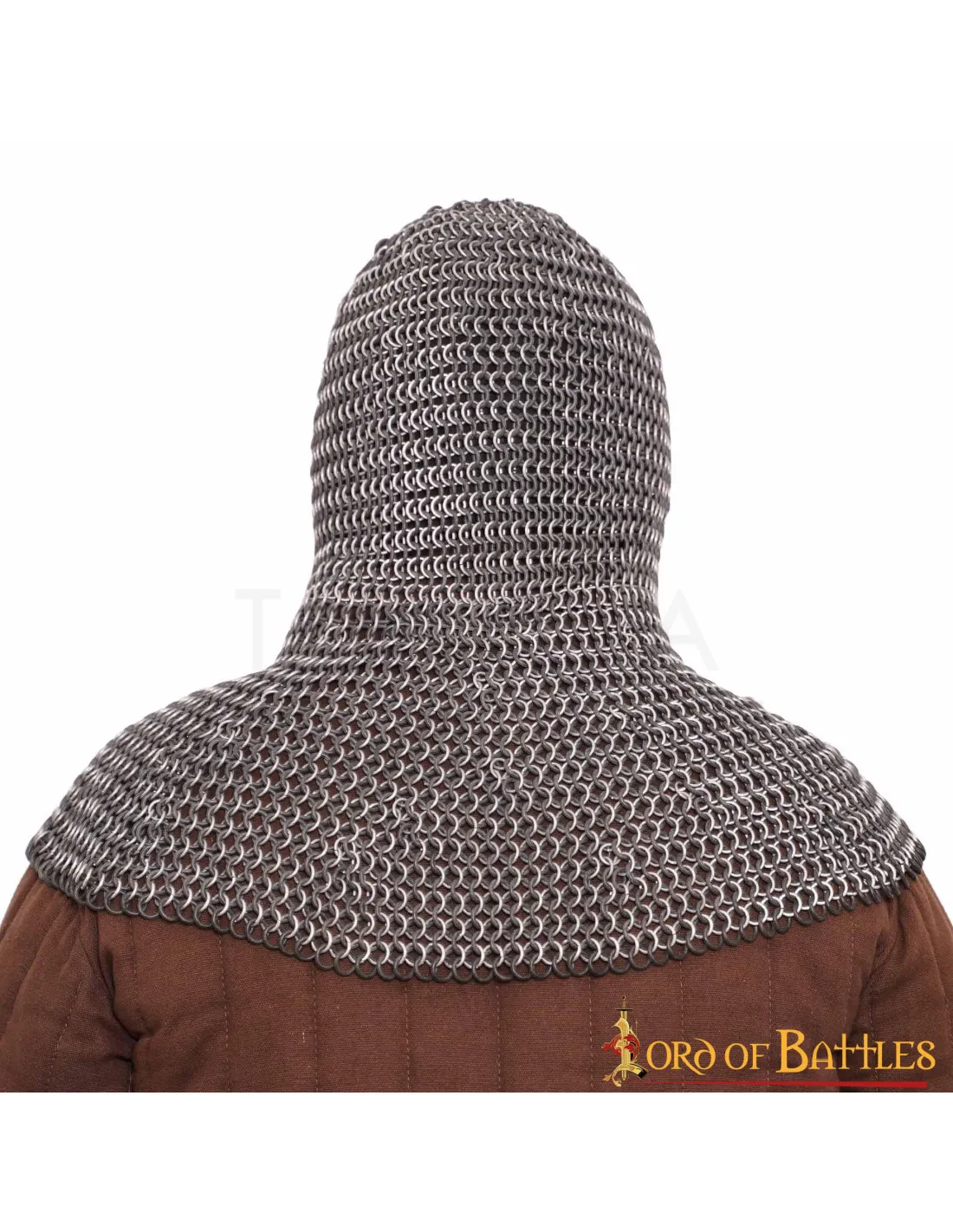 Coiffe médiévale avec anneaux en aluminium ⚔️ Boutique Épées