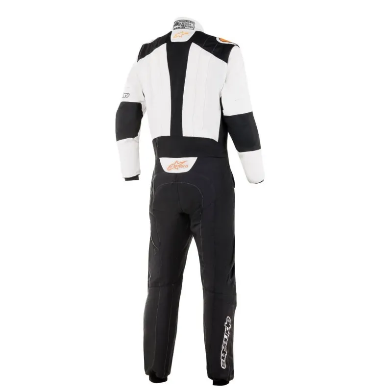 Combinaison Alpinestars gp tech v3 FIA noir/blanc/org/fl