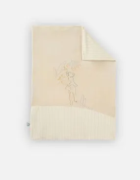 Couverture bébé Veloudoux® 75x100 cm - NOUKIE'S - Tiga, Stegi & Ops - Beige beige - Noukies