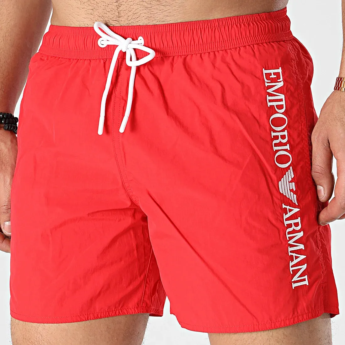 Emporio Armani - Short De Bain rouge