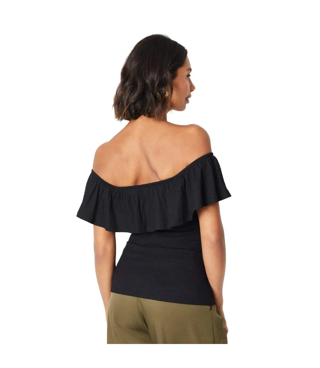 Haut à épaules dénudées femme noir Dorothy Perkins