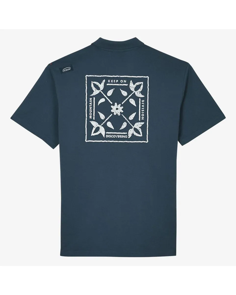 Homme POLO MANCHES COURTES GRAPHIQUE Bleu