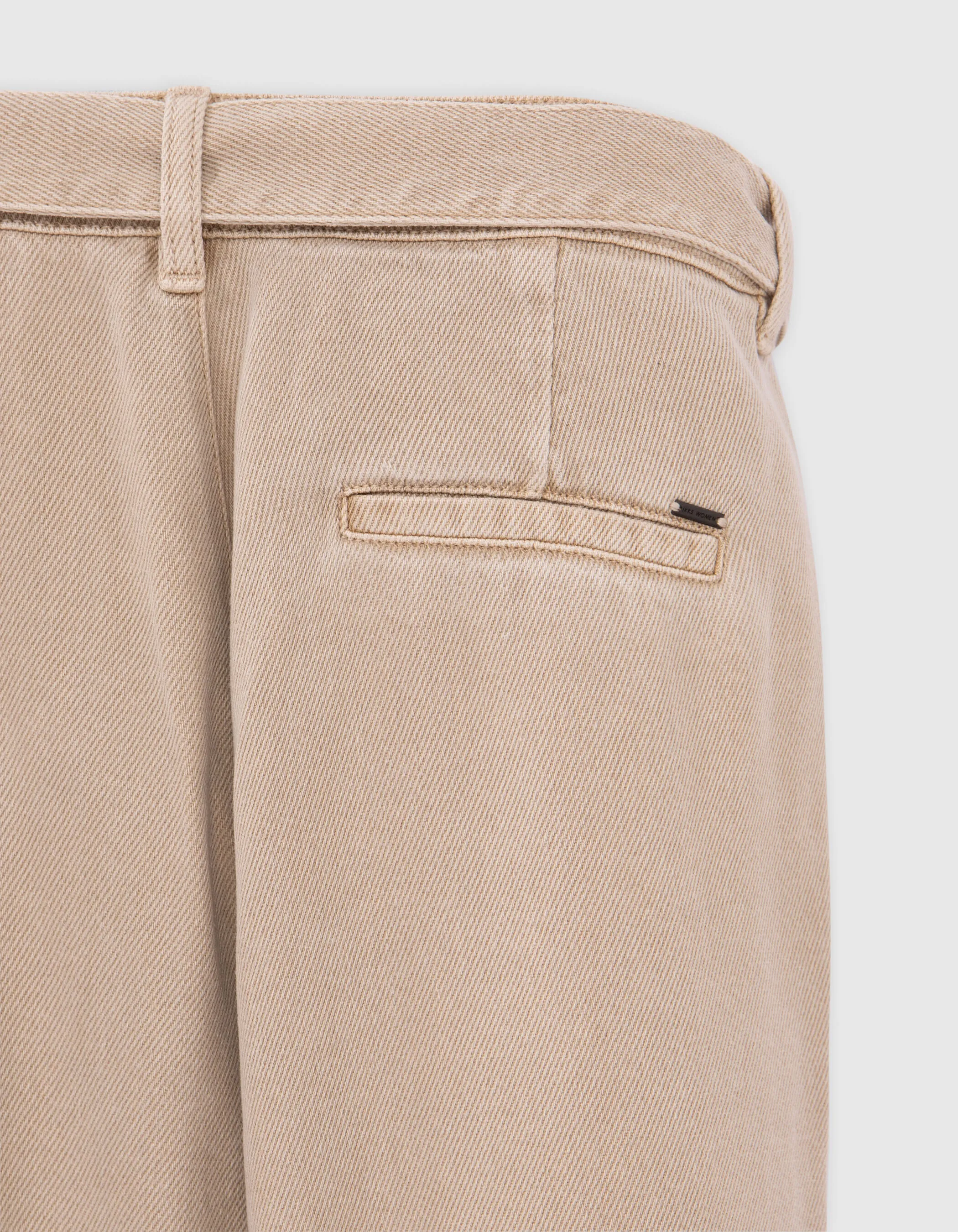 Jean Baggy Beige Femme