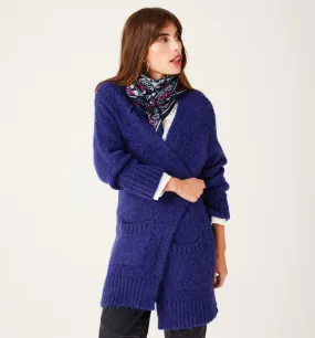 Long gilet Femme - Bleu