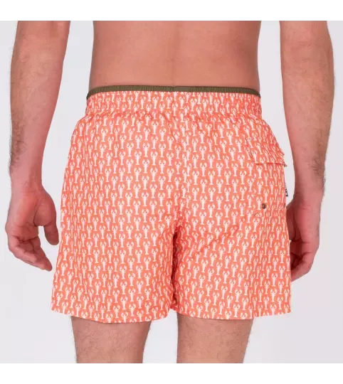 Maillot de bain homme rib écrevisse corail