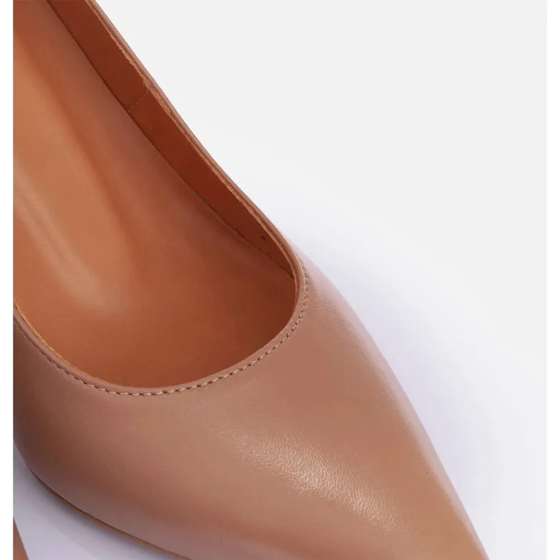 Marco Shoes Escarpins en cuir nappa beige