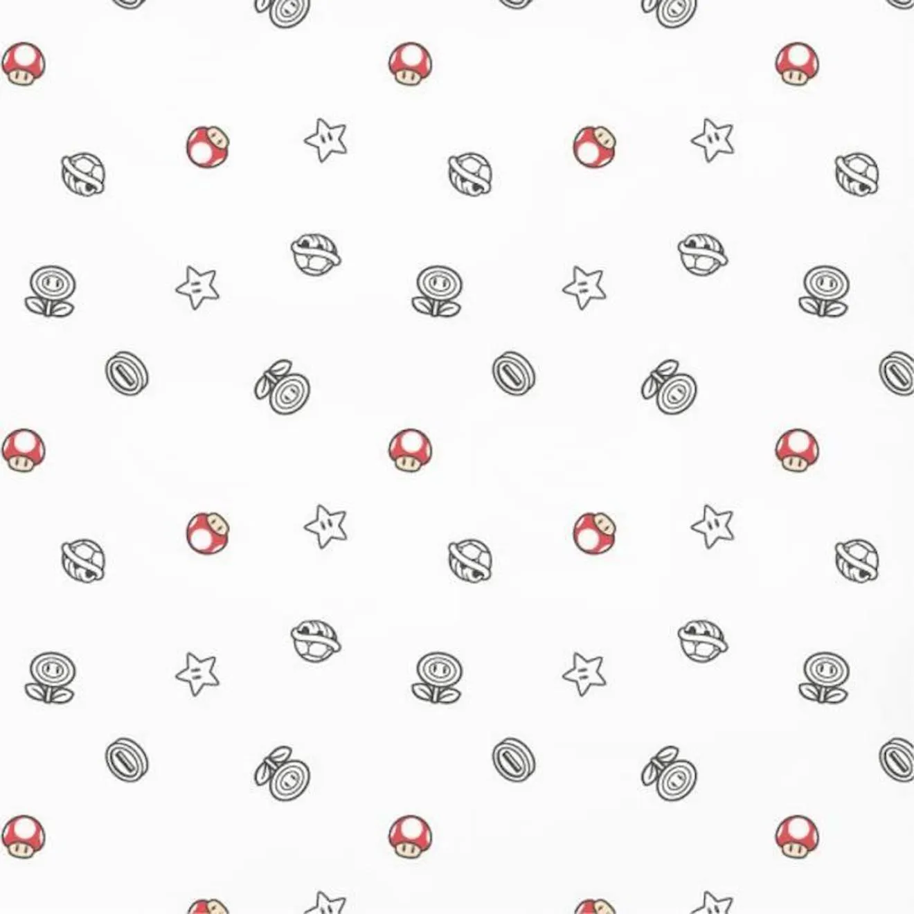 Mario - Drap Housse Mario 90x190 cm - Blanc - 100% Coton blanc - Nintendo