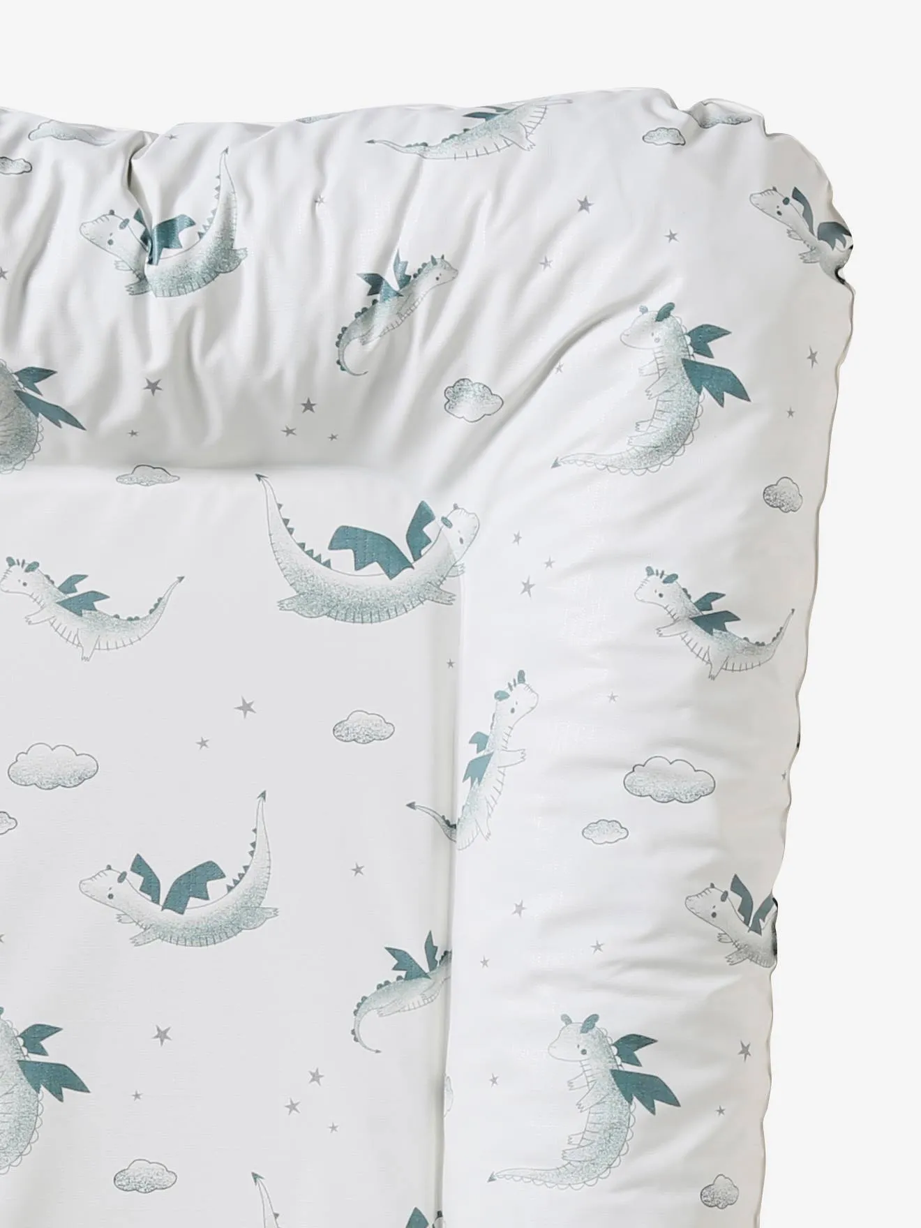 Matelas à langer Lionceau blanc imprimé - Vertbaudet