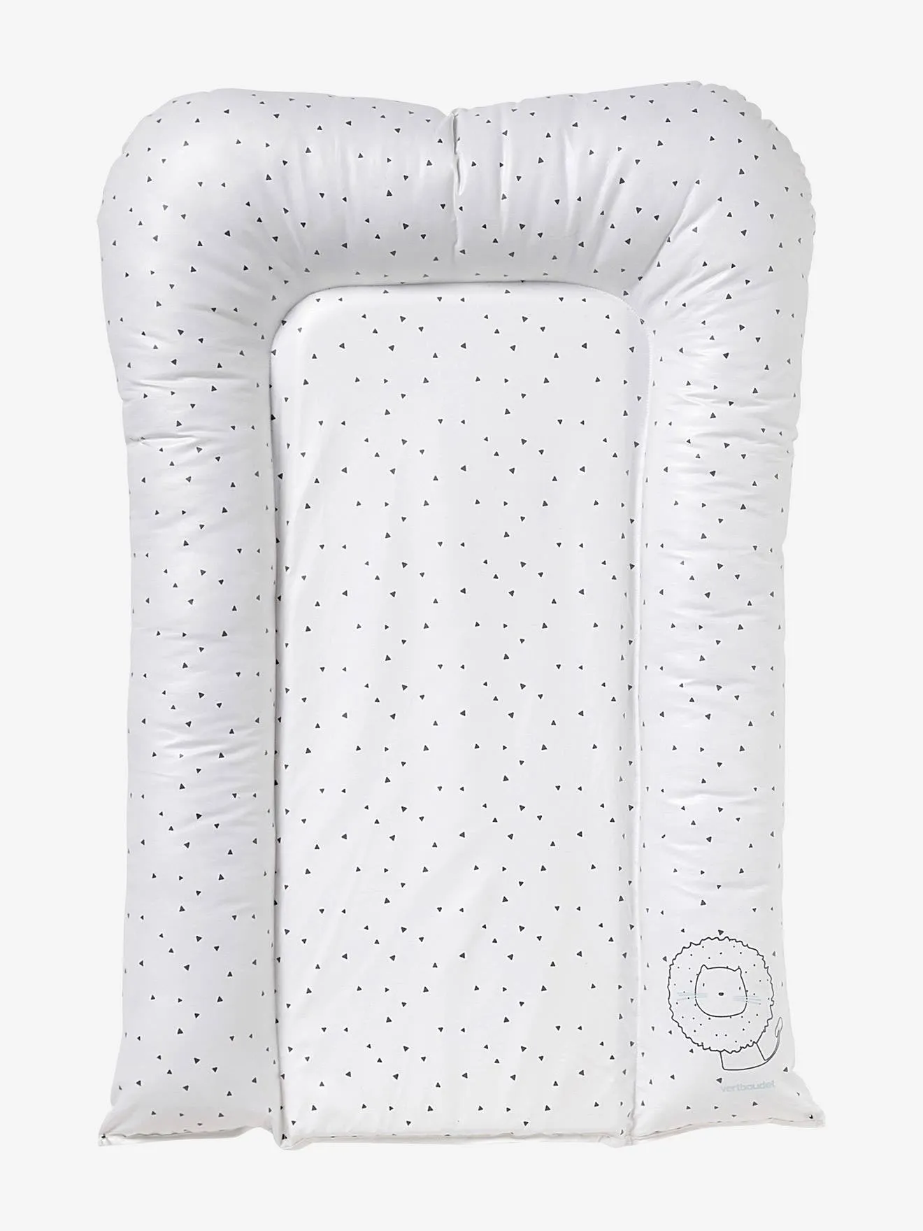 Matelas à langer Lionceau blanc imprimé - Vertbaudet