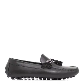 MOCASSINS HOMME EN CUIR - NOIR
