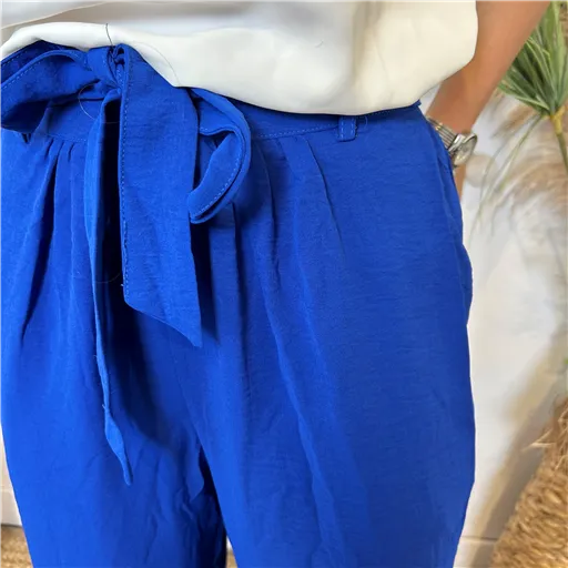 Pantalon Palazzo ByOne Bleu Royal - Bleu Clair