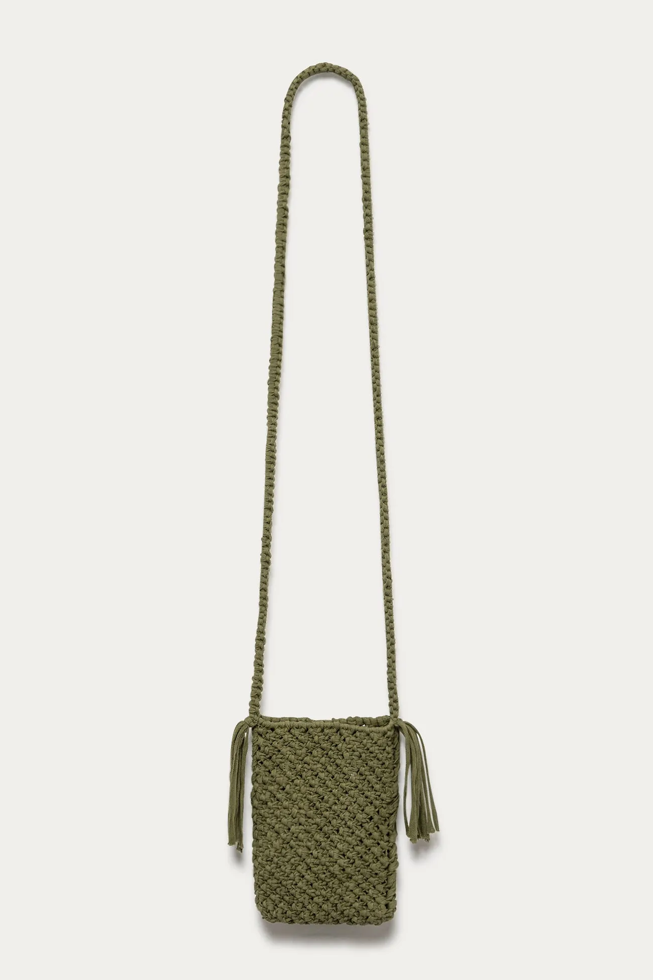 Pochette en macramé Femme - Kaki