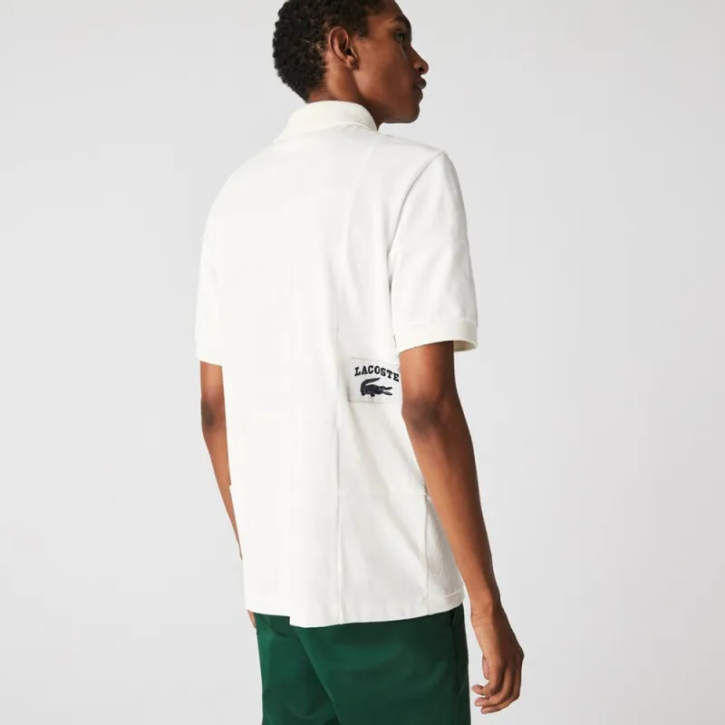 Polo Lacoste L!VE Héritage relax fit en piqué et éponge