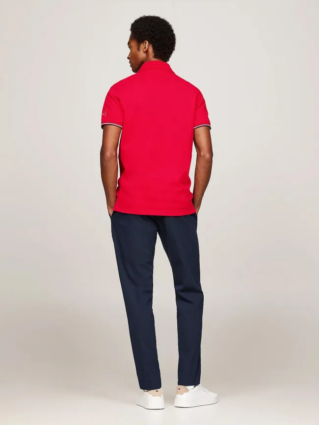 Polo uni flag x paris rouge homme - Tommy Hilfiger | wimod