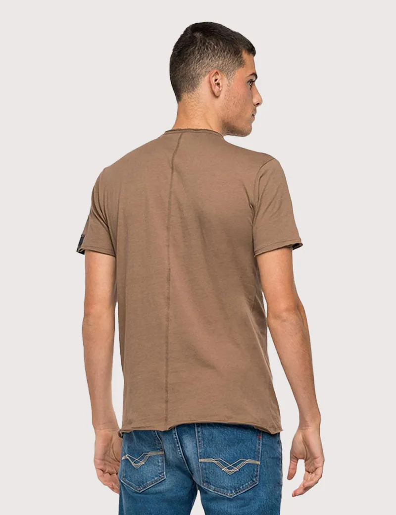 Replay - T-Shirt Col V Coton Cigar - Boutiques Seven's