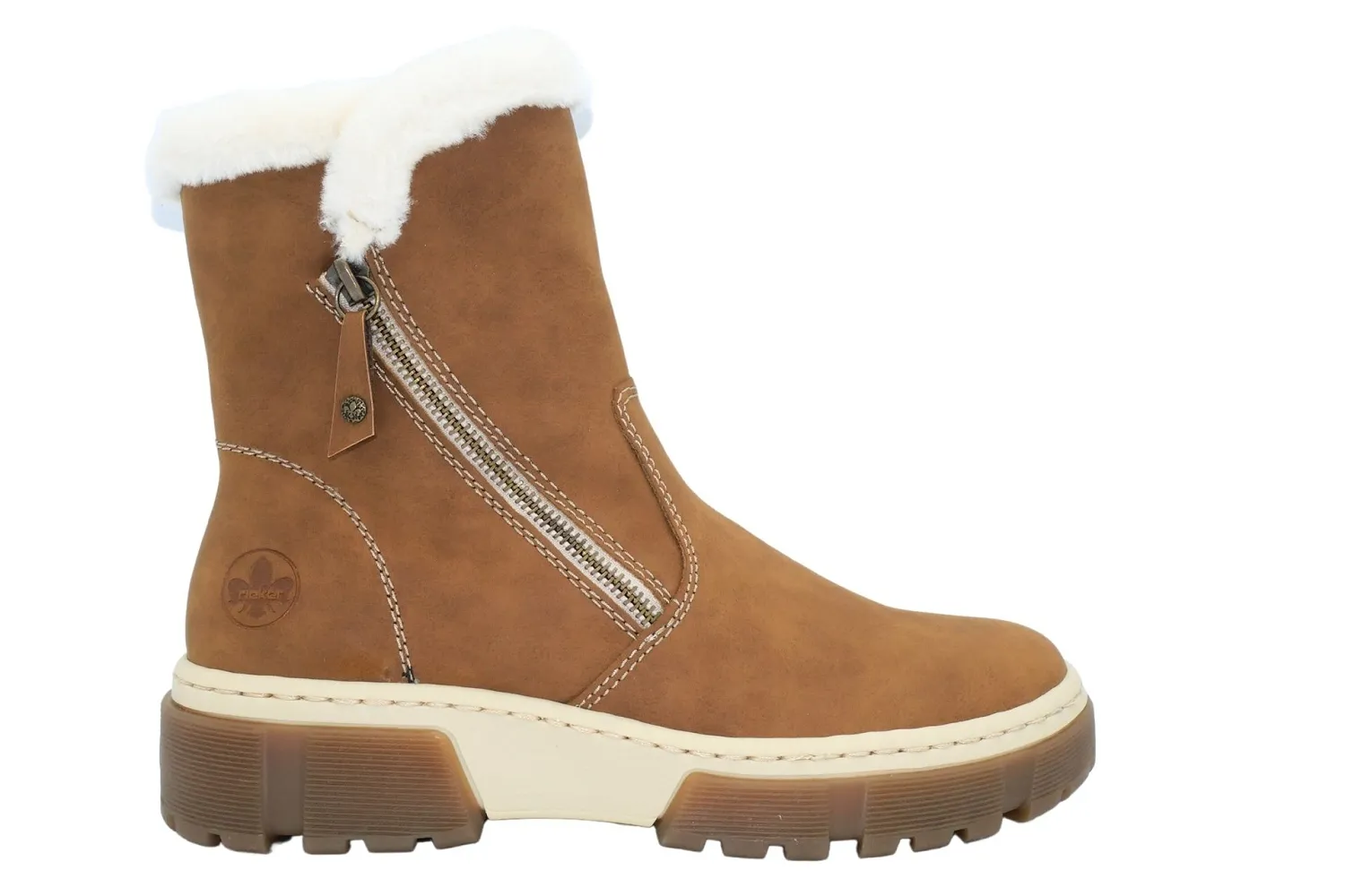 Rieker boots bottines x8661cognac kaki