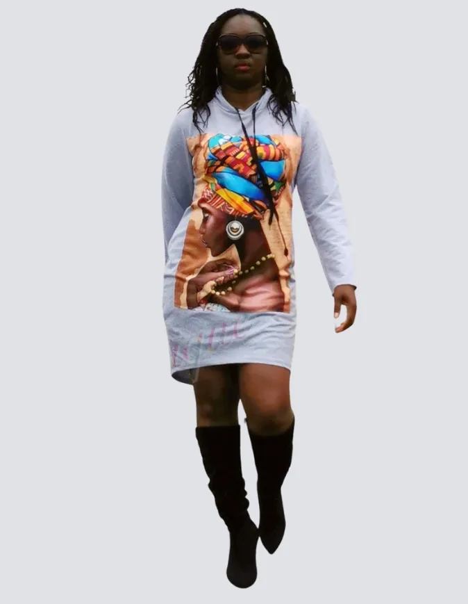 Robe pull grise