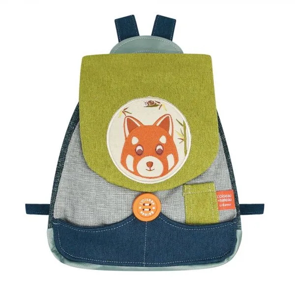 Sac à dos enfant Mr Panda roux personnalisable