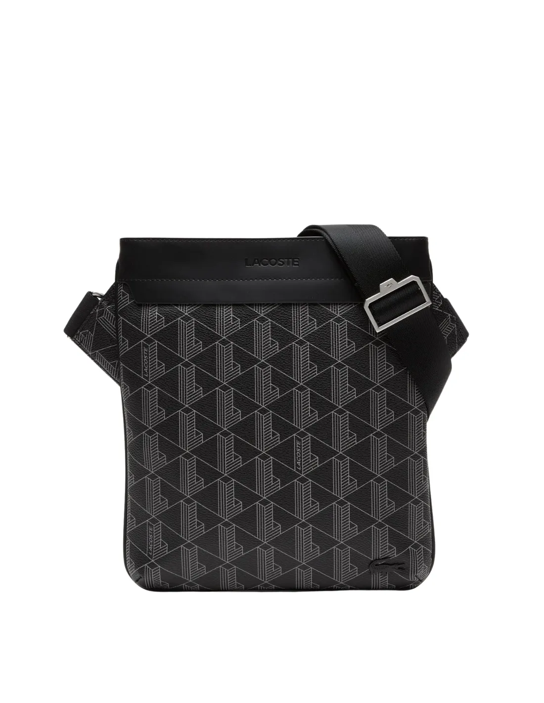 Sacoche bandouliere Lacoste Ref 61934 H45 Noir 28*24*2.5 cm