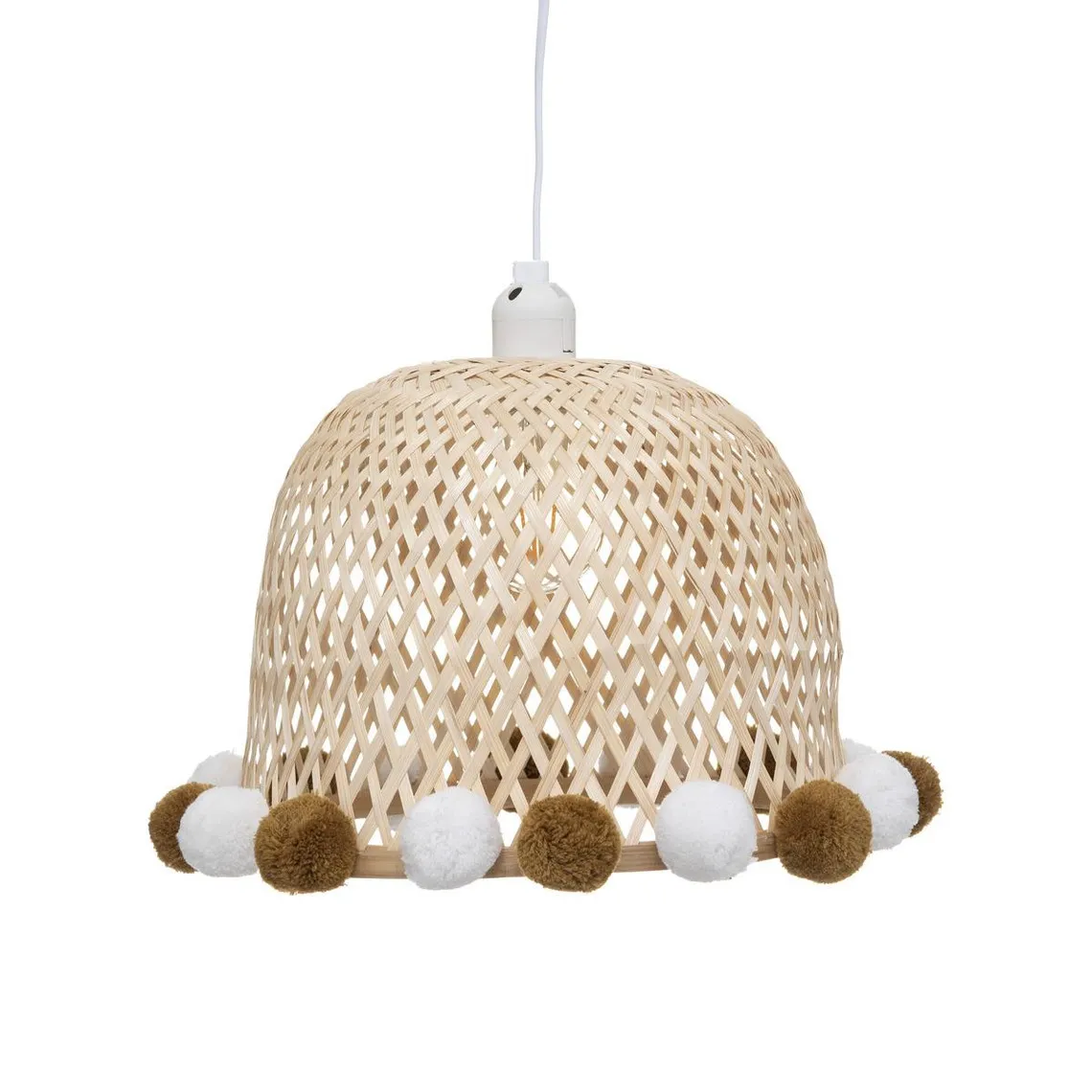 Suspension en bambou avec pompons | 3 Suisses