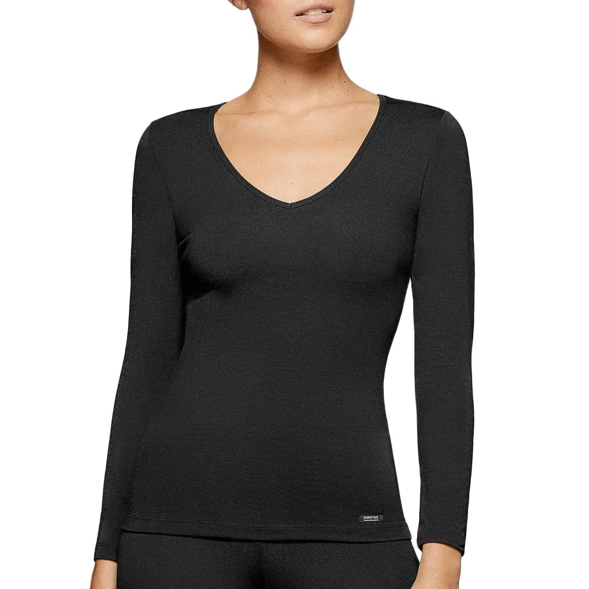 T-shirt anti froid col V noir Impetus Thermo