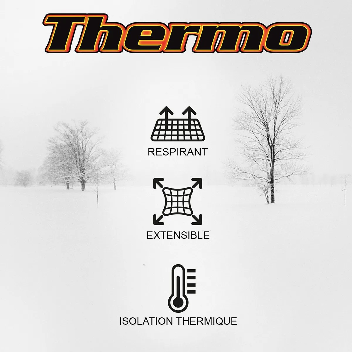 T-shirt anti froid col V noir Impetus Thermo