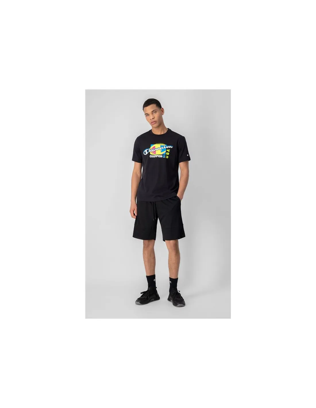 T-shirt Champion Crewneck Noir Homme